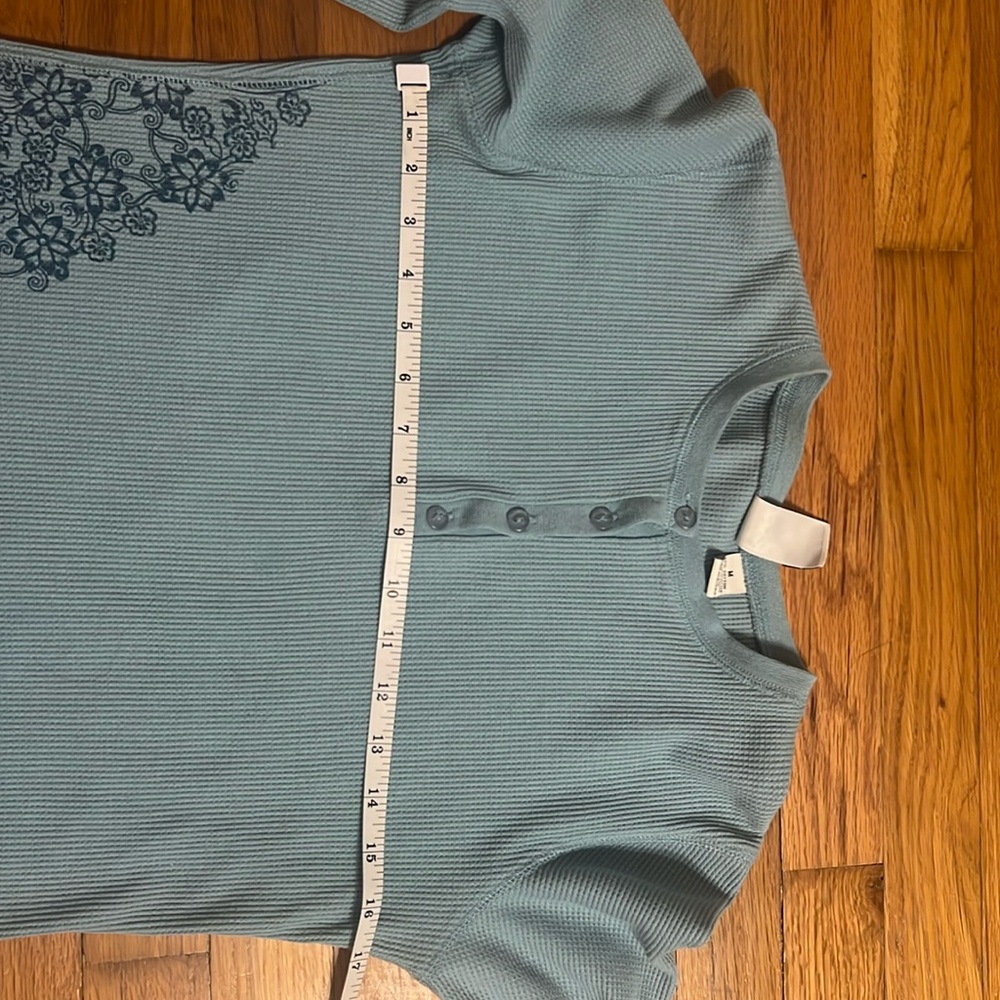 Sz M title nine light blue waffle knit/thermal top - Picture 8 of 8